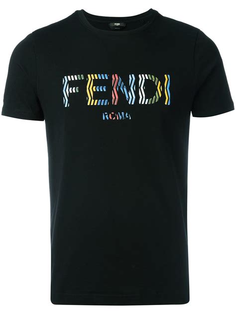 fendi black mens t shirt|fendi black strap sweater.